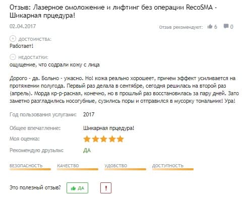 Лазерное омоложение кожи шеи_отзывы
